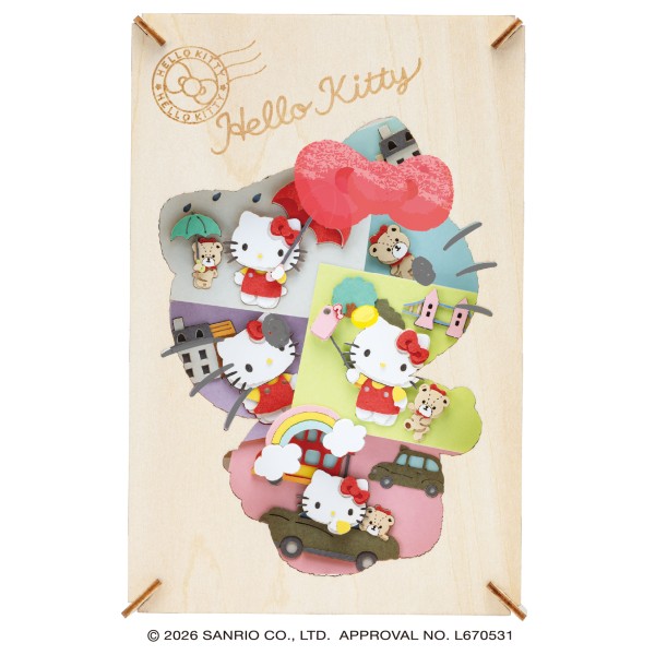 サンリオキャラクターズ PT-WL38 Hello Kitty PAPER THEATER(ペーパーシアター)-ウッドスタイルー