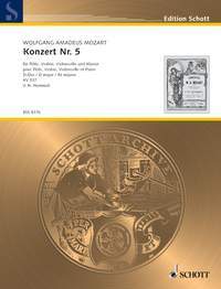 モーツァルト, Wolfgang Amadeus: ピアノ協奏曲 第26番 ニ長調 「戴冠式」 KV 537/フンメルによる室内楽用編曲(フルート, バイオリン, チェロ, ピアノ): パート譜セット 