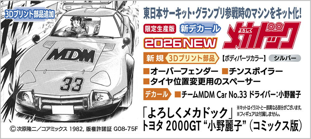 1/24 『よろしくメカドック』 トヨタ 2000GT “小野麗子” （コミックス版） 【SP680 ...