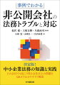 わが国の株式会社のうち９９％を占める中小規模の非公開会社のために、企業の運営に必要な法務知識と手続き等をわかりやすく解説しています。実務上の問題に直面した際に「解決」への道筋が見え、すぐに役立つように、Ｑ＆Ａ形式で多くの問題（事例）を取り上げ、さらに知りたい方に向けて掘り下げたポイントも紹介しています。会社の設立から日常的な運営、そしていざというときのトラブルまで、日々中小企業の法務に携わる専門家が、その知見をもとにさまざまな疑問にお答えします！