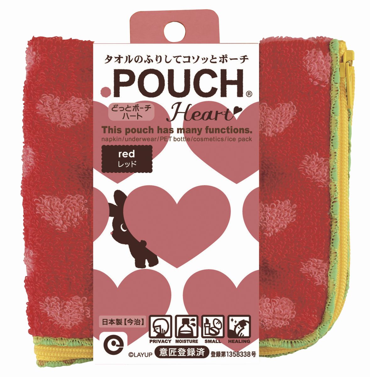 レッドAC／どっとポーチ　ハート