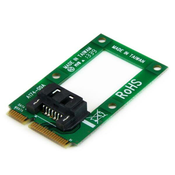 mSATA - SATA HDD/SSD変換アダプタ Mini SATA - SATAコンバータカード