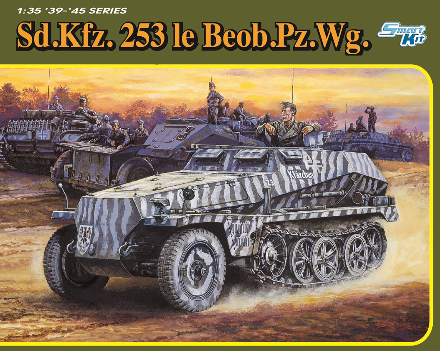 1/35 WW.II ドイツ軍 Sd.Kfz.253 軽装甲観測車 マジックトラック/金属製車幅ポール/フィギュア付属 豪華仕様 【DR6482SP】 (プラスチックモデルキット)