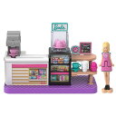 バービー(Barbie) ミニバービーランド カフェ きせかえ人形・ハウス ままごと・ごっこ遊び マイクロドール 1体付 プレイセット 6歳から ピンク JCR...