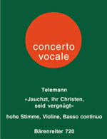 【輸入楽譜】テレマン, Georg Philipp: 汝らキリスト教徒よ叫び喜べ