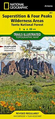 MAPーSUPERSTITION & 4 PEAKS WIL National Geographic Trails Illustrated Map National Geographic Maps NATL GEOGRAPHIC MAPS2019 Folded English ISBN：9781566954853 洋書 Travel（旅行） Travel