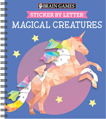 Brain Games - Sticker by Letter: Magical Creatures (Sticker Puzzles - Kids Activity Book) [With Stic