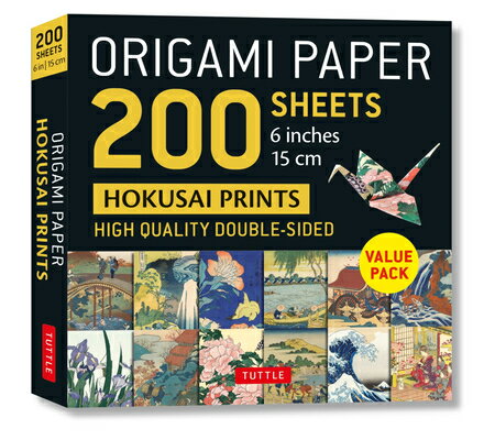 ORIGAMI PAPER 200 SHEETS HOKUSAI PRINTS