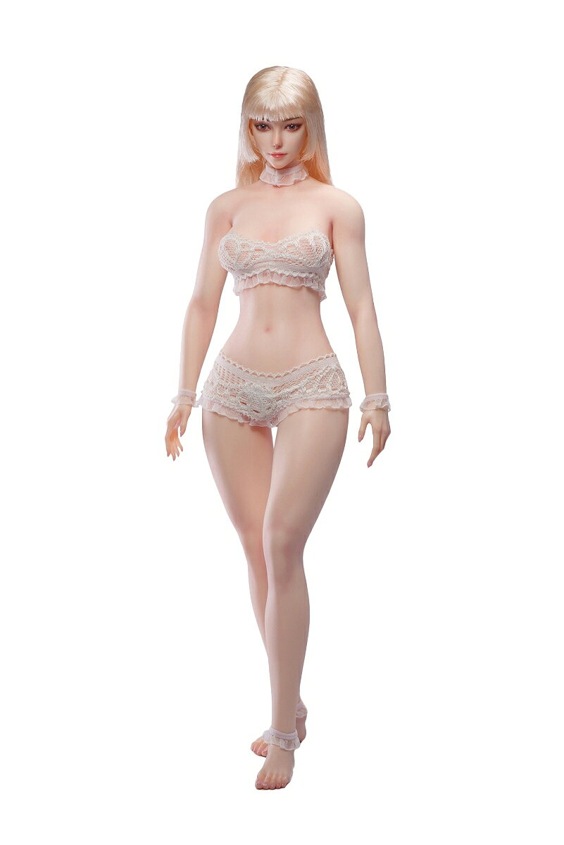 TBリーグ 1/6 スーパーフレキシブル 女性シームレスボディ スリムウエスト・カーヴィー ヘッド付／足首取り外し式／ペールスキン 【TB-DD01H】 (フィギュア)