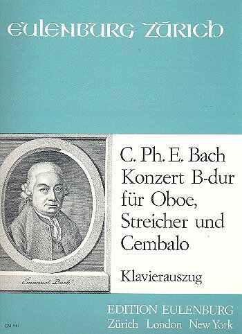 【輸入楽譜】バッハ, Carl Philipp Emanuel: オーボエ協奏曲 変ロ長調 Wq 164