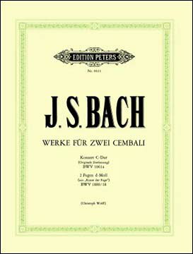 【輸入楽譜】バッハ, Johann Sebastian: 2台のチェンバロのための作品: チェンバロ協奏曲 BWV 1061a、「フーガの技法」BWV 1080 より 2つのニ短調のフーガ [ バッハ, Johann Sebastian ]