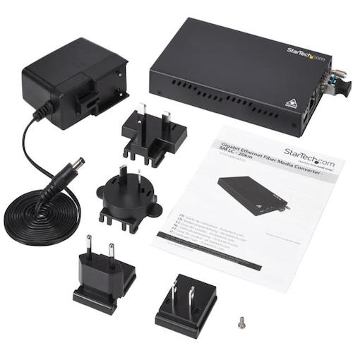 ギガビットイーサネット対応光メディアコンバータ RJ45 - 1000BASE-LX シングルモード LC 20km 3