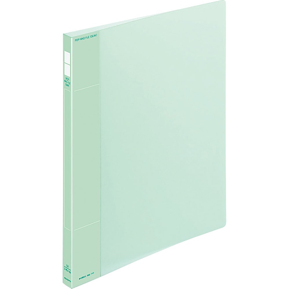 コクヨ ファイル ポップリングファイル スリム PPシート表紙 A4 100枚収容 緑 フーPS410G