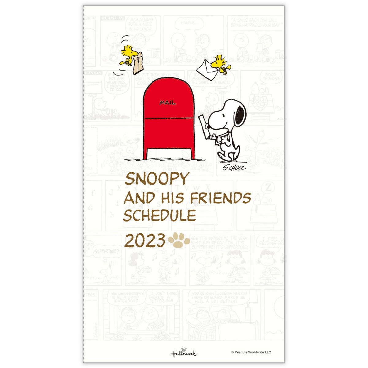 2023年　ダイアリー　ダイアリー　スヌーピー　ピーナッツ　赤ポスト　2022年10月始まり　ホール ...