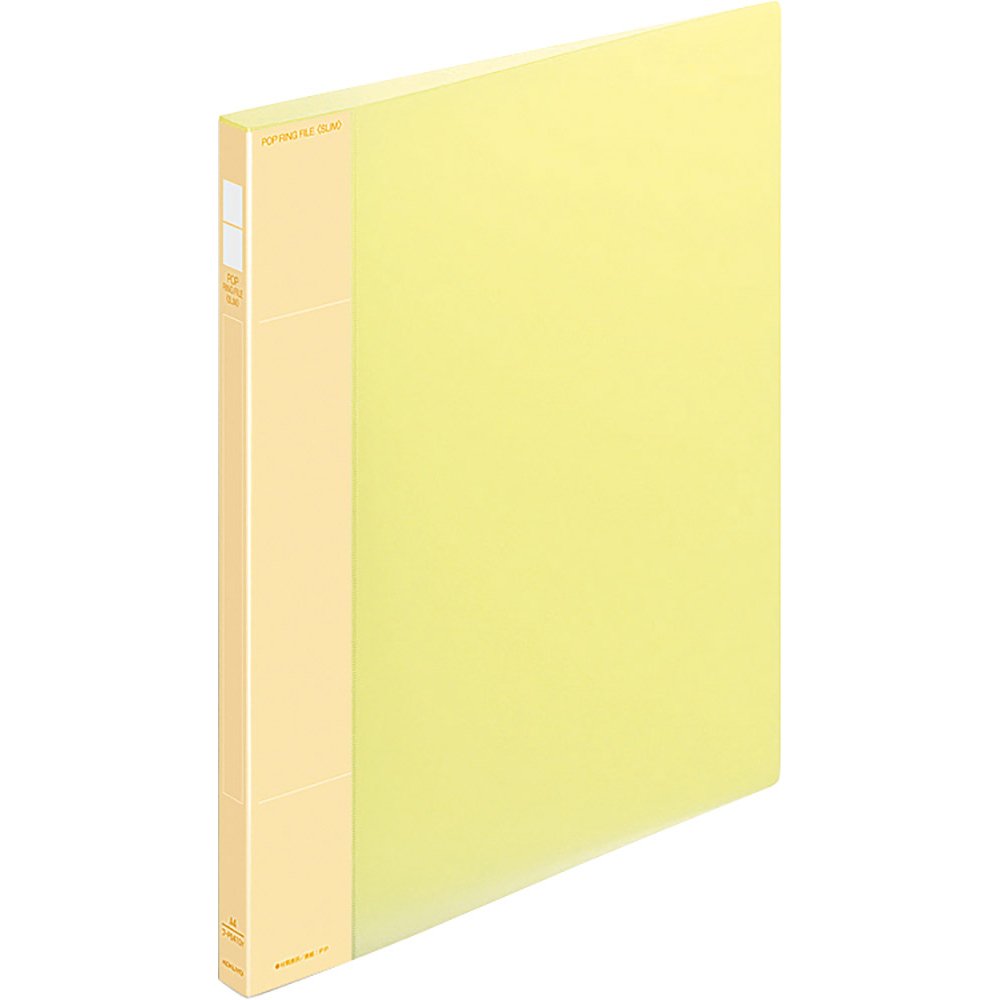 コクヨ ファイル ポップリングファイル スリム PPシート表紙 A4 100枚収容 黄 フーPS410Y
