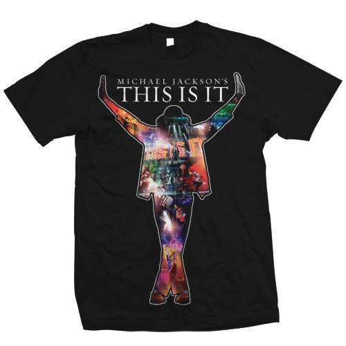 【Tシャツ】 MICHAEL JACKSON ／ This Is It Silhouette Collage Black （M）_ts販 [ MICHAEL JACKSON ]