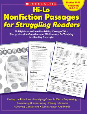 Reproducible passages, grouped by reading strategies, come with test-formatted questions