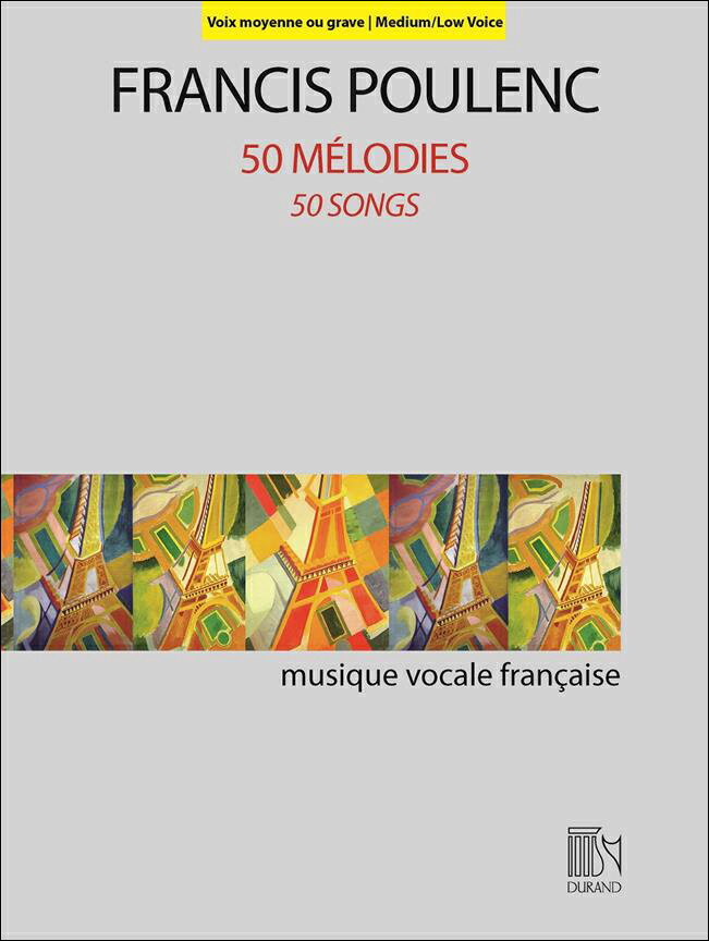 【輸入楽譜】プーランク, Francis: 50の歌曲(中声用/低声用)(英語・仏語)