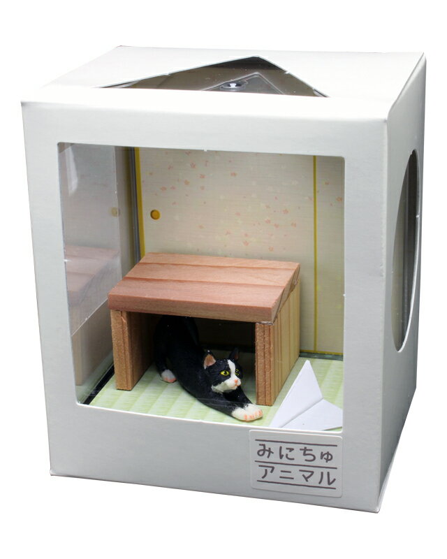 1/12 みにちゅアニマル ねこ 和室の情景 ナナ 【CATA-3】 (レジンストーン製情景フィギュア)