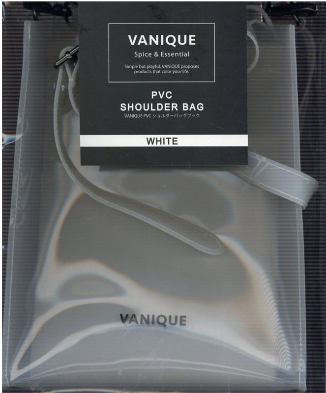 VANIQ PVC SHOULDERバックブック ホワイト
