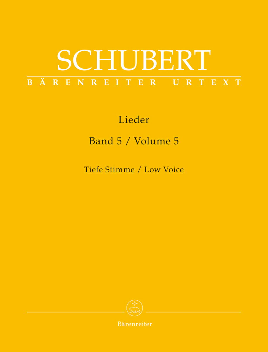 【輸入楽譜】シューベルト, Franz: 歌曲集 第5巻(独語)(低声用)/原典版/Durr編