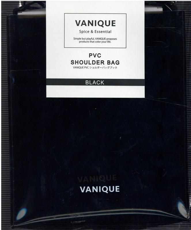 VANIQ PVC SHOULDERバックブック ブラック