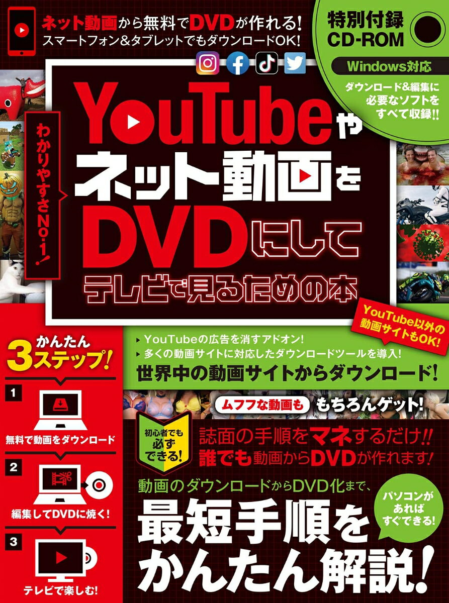 YouTubeやネット動画をDVDにしてテレビで見るための本 〜ダウンロードから編集・書き込みまですべて無料ツールでできる! (CD-ROM付属)