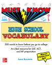 Must Know High School Vocabulary MUST KNOW HIGH SCHOOL VOCABULA 