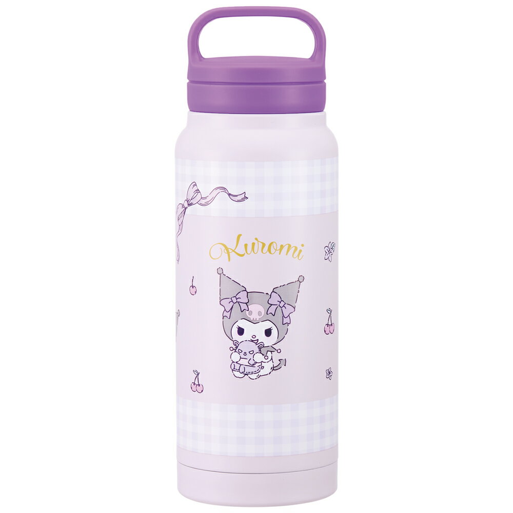 サンリオ クロミ ぬいぐるみハグ　水筒 スクリューハンドル 真空ステンレス ボトル 500ml