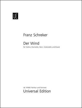 【輸入楽譜】シュレーカー, Franz: 風(バイオリン, クラリネット, ホルン, チェロ, ピアノ): スコアとパート譜セット