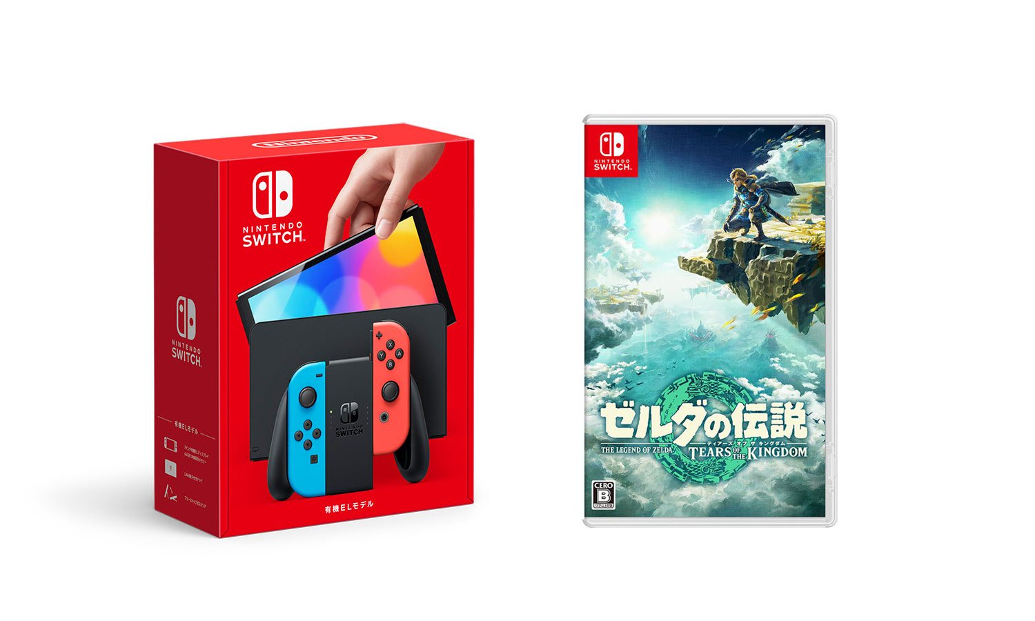【セット商品】Nintendo Switch（有機ELモデル） Joy-Con(L) ネオンブルー/(R) ネオンレッド ＋ ゼルダの伝説 Tears of the Kingdom