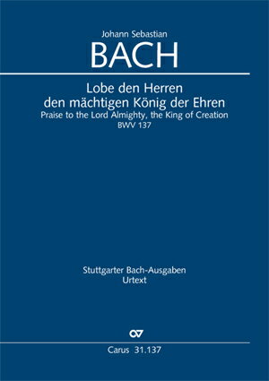 ͢ۥХå, Johann Sebastian: 󥿡 137֡϶ɸβʤ򤿤 BWV 137/ŵ/Wolf: ش緿 [ Хå, Johann Sebastian ]