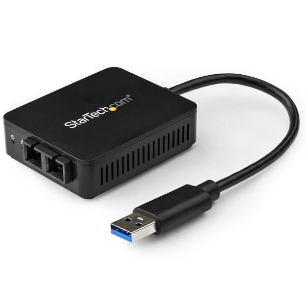 USB 3.0 - 光ファイバー変換アダプタ 1000Base-SX 2芯SCコネクタ