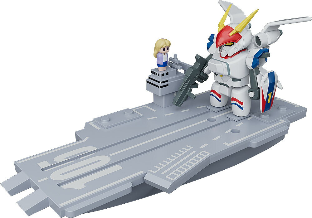 BRICKROID 『機甲戦記ドラグナー』 ドラグナー1(Opening ver.)＆空母セット (塗装済み可動フィギュア)