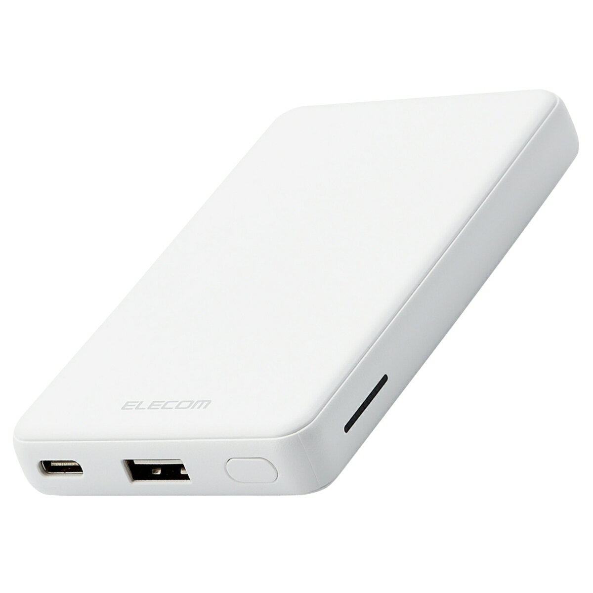 モバイルバッテリー/5000mAh/12W/USB-A出力1ポート/USB-C入力1ポート/ホワイト