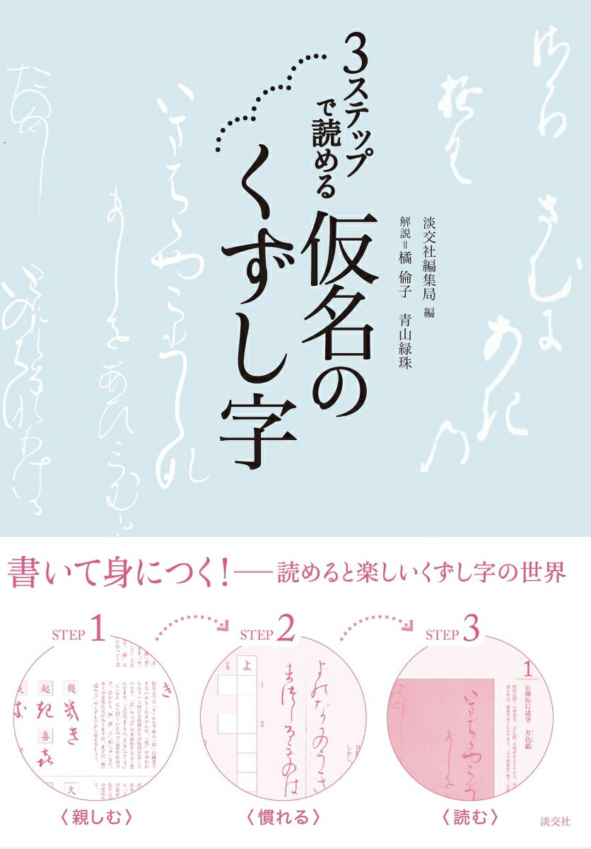 仮名のくずし字の読み方から、学習の仕方まで、基本から応用へとステップアップしながら紹介。準備篇ー五十音順に、さまざまな字源によるくずし字を紹介し、基本的な変体仮名に親しみます。基礎篇ー字源を思い浮かべながら短い単語を読み解く練習を重ねます。さらに手順に沿って和歌を読み、連綿や省略に慣れていきます。応用篇ー実際の作品を見ながら、幅広い時代や書き手のくずし字を読み解き、応用力を養います。