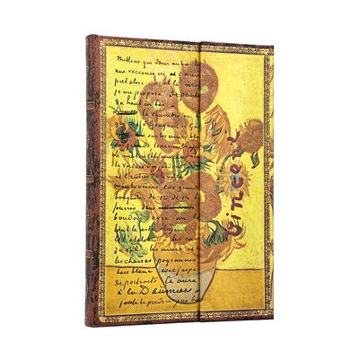 Van Gogh, Sunflowers MIDI Lined Hardcover Journal, 144pg, 120gsm, the Van Gogh Museum Collection by VAN GOGH SUNFLOWERS MIDI LINED （Embellished Manuscripts Collection） 