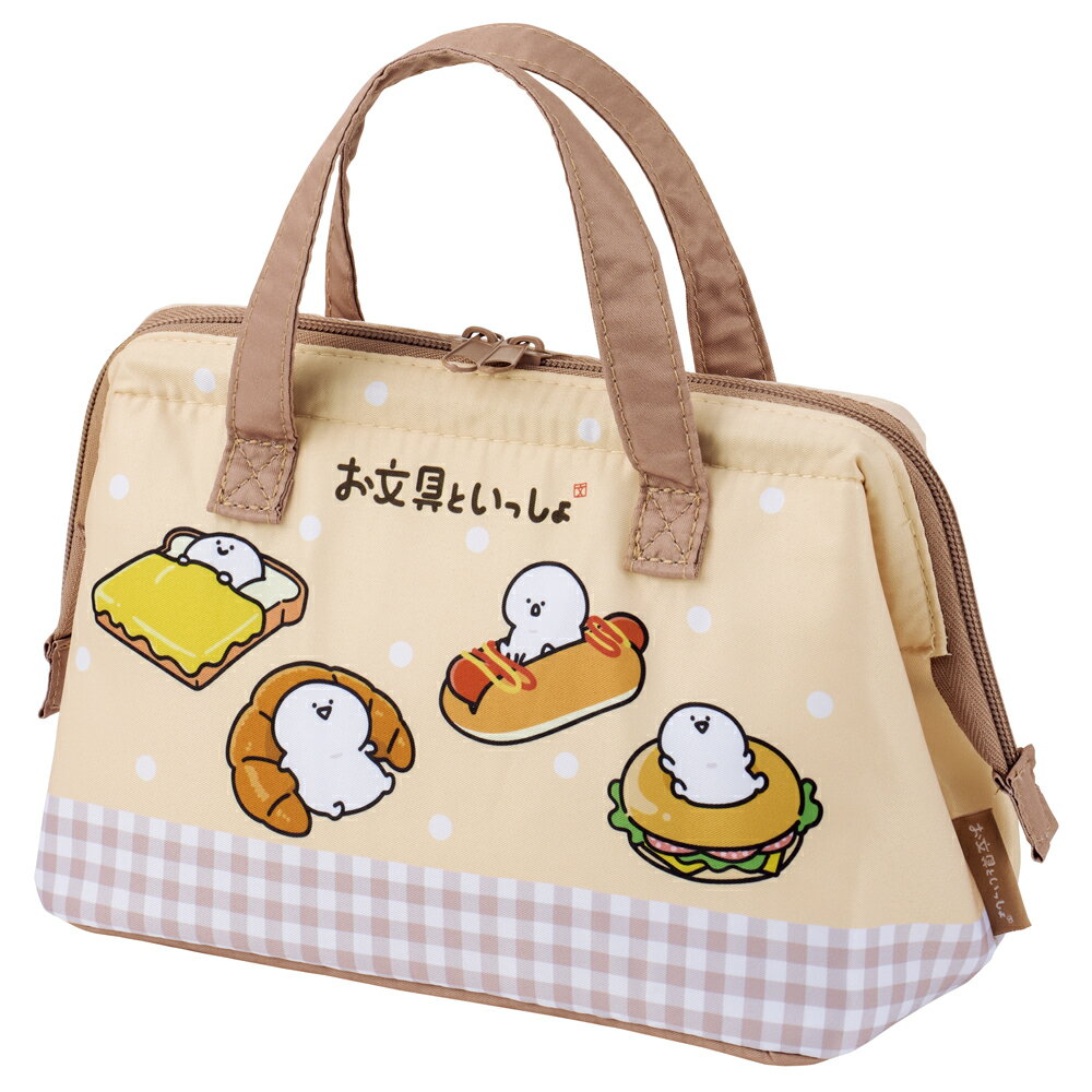 【商品詳細】
開け口が広くて、2段タイプのお弁当箱でも
出し入れがスムーズで便利な保冷ランチバッグ♪ 化粧ポーチみたいにおしゃれでかわいい！ 
ちょっとしたお出かけのサブバッグや普段使いとして
サイフやスマホなどの小物を入れても Good！！ 
保冷剤などが入るメッシュポケット付き。
内側はアルミ蒸着素材。
Wファスナー式。 
※保冷剤は付いておりません。

【商品サイズ】
約220×160×115mm

【品質表示】
表地：持ち手／ポリエステル
裏　地／アルミ蒸着フィルム【商品サイズ (cm)】(幅×高さ×奥行）：22×11.5×16