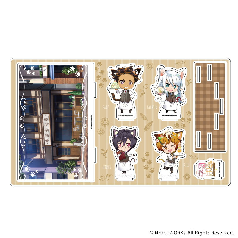 プレミアム アクリルジオラマプレート「ネコぱらー Catboys Paradise-」01/集合デザイン【グッズ】