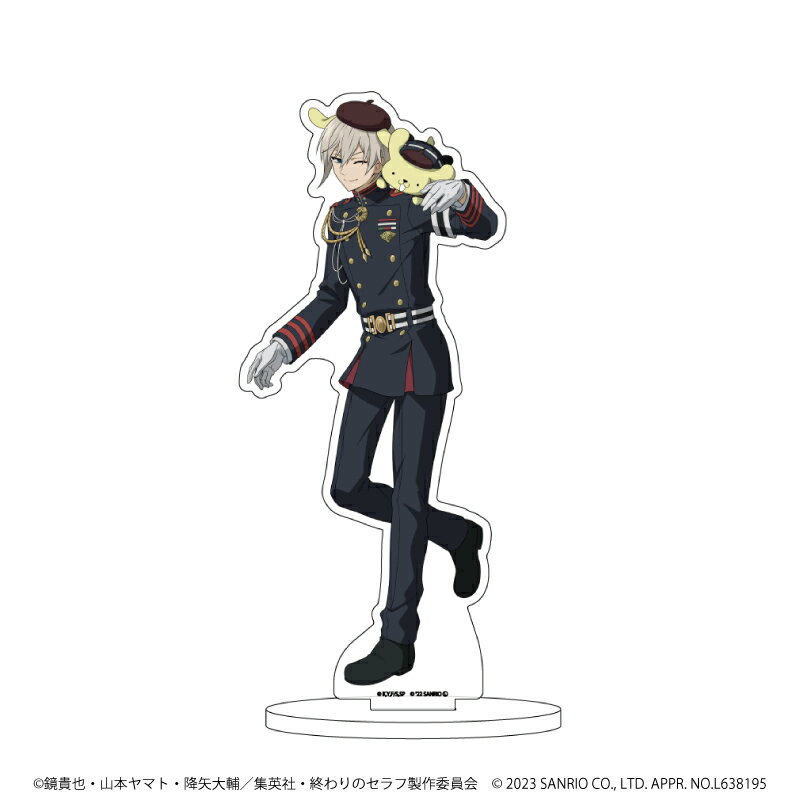 キャラアクリルフィギュア「終わりのセラフ×サンリオキャラクターズ」08/柊深夜×ポムポムプリン(描き下ろしイラスト)【グッズ】