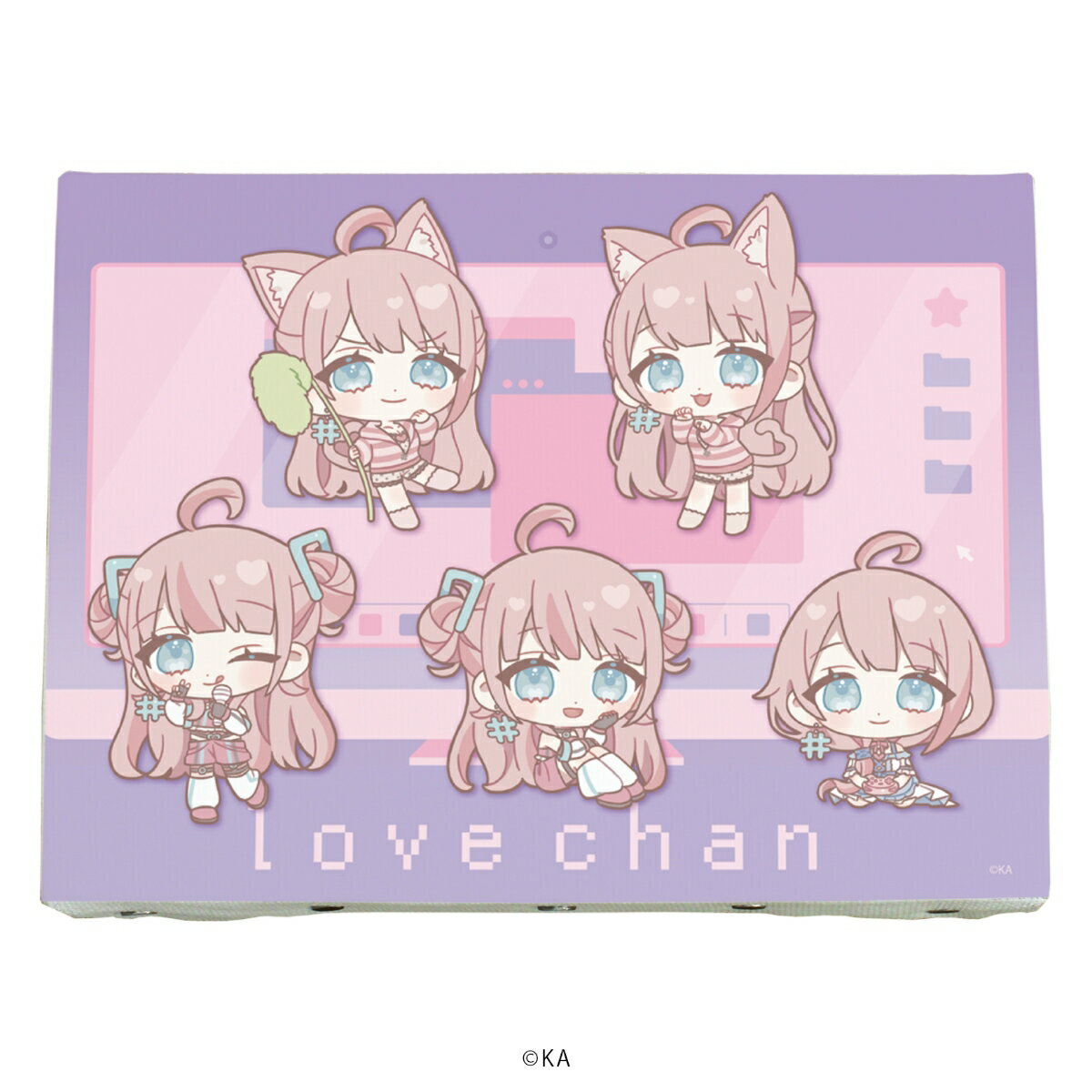 キャンバスアート「loveちゃん」01/loveちゃん(ミニキャライラスト)【グッズ】