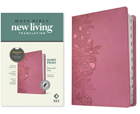 NLT Personal Size Giant Print Bible, Filament Enabled Edition (Red Letter, Leatherlike, Peony Pink, NLT PERSONAL SIZE GP BIBLE FIL [ New Living Translation ]
