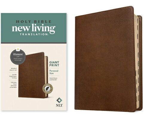 NLT Personal Size Giant Print Bible, Filament Enabled Edition (Red Letter, Leatherlike, Rustic Brown NLT PERSONAL SIZE GP BIBLE FIL [ New Living Translation ]