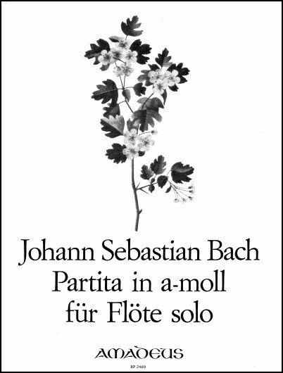 【輸入楽譜】バッハ, Johann Sebastian: 無伴奏フルートのためのパルティータ イ短調 BWV 1013/ファクシミリ付/Teske編