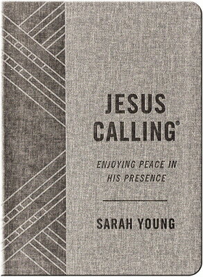 Jesus Calling, Textured Gray Leathersoft, with Full Scriptures: Enjoying Peace in His Presence (a 36