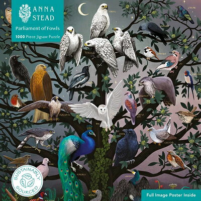 Adult Sustainable Jigsaw Puzzle Anna Stead: Parliament of Fowls: 1000-Pieces. Ethical, Sustainable, ADULT SUSTAINABLE JIGSAW PUZZL （1000-Piece Sustainable Jigsaws） [ Flame Tree Studio ]