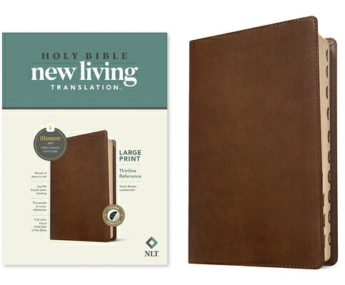 NLT Large Print Thinline Reference Bible, Filament Enabled Edition (Red Letter, Leatherlike, Rustic NLT LP THINLINE REF BIBLE FILA [ New Living Translation ]