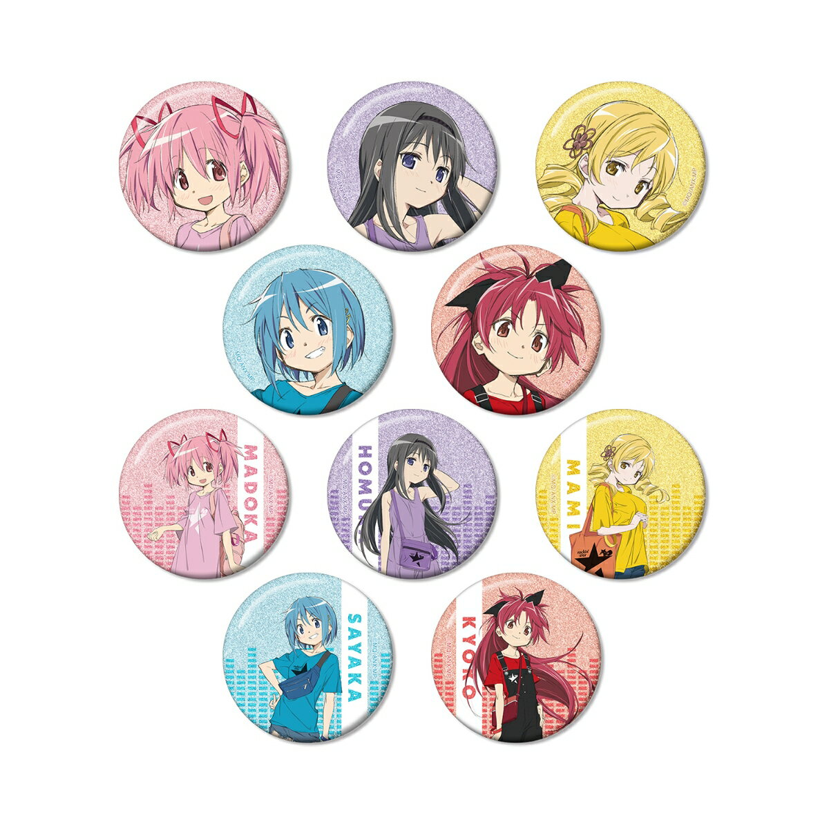 TVアニメ「魔法少女まどか☆マギカ」rockin'starコラボ 描き下ろし トレーディンググリッター缶バッジ(BOX＝10個)