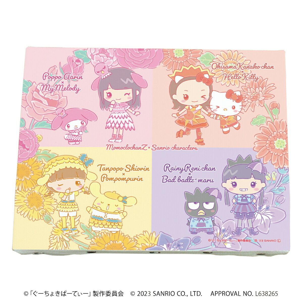 キャンバスアート「ももくろちゃんZ×サンリオキャラクターズ」01/集合デザイン(ミニキャライラスト)【グッズ】