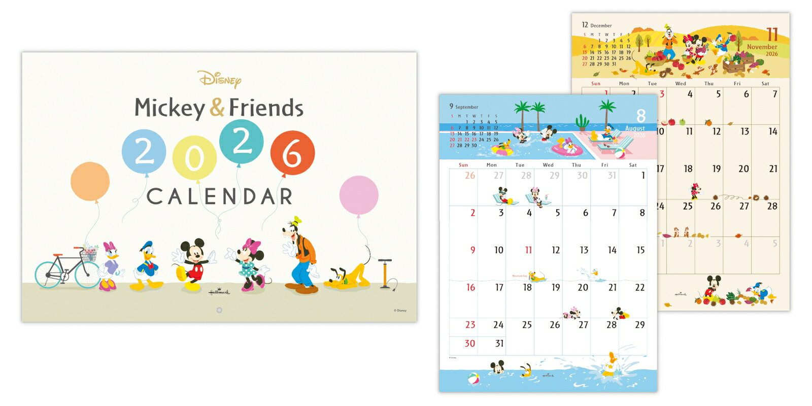 2026 カレンダー壁掛大　ディズニー　ミッキーのサムネイル